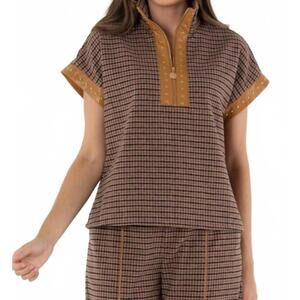 NEW EMILY MCCARTHY poppy tweed top in tweed